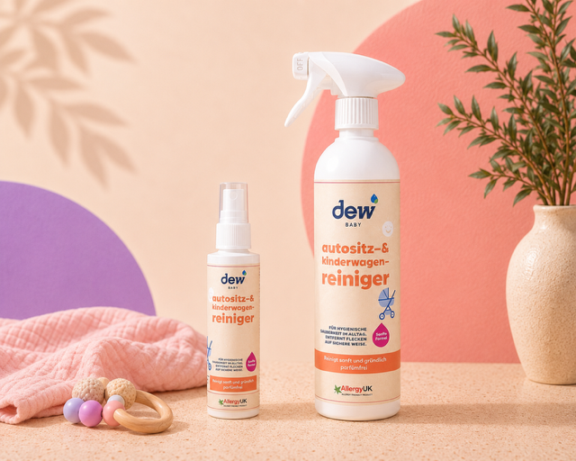 DEW Autositz u Kinderwagenreiniger Set 65ml u 500ml