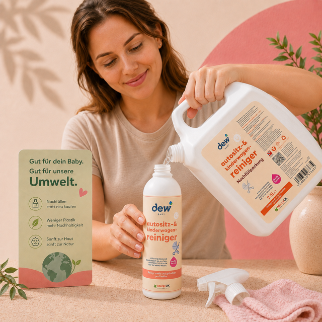 DEW Nachfüllbehälter 2,5L für Autositz und Kinderwagen Reiniger